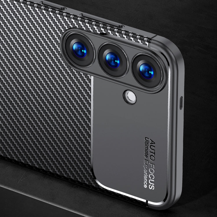 For Samsung Galaxy S25 5G Carbon Fiber Texture Shockproof TPU Phone Case(Black) - Galaxy S25 5G Cases by PMC Jewellery | Online Shopping South Africa | PMC Jewellery | Buy Now Pay Later Mobicred