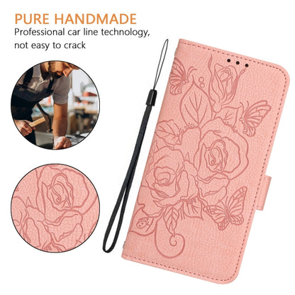 For Huawei Pura 70 Pro Embossed Rose RFID Anti-theft Leather Phone Case(Pink) - Huawei Cases by PMC Jewellery | Online Shopping South Africa | PMC Jewellery | Buy Now Pay Later Mobicred