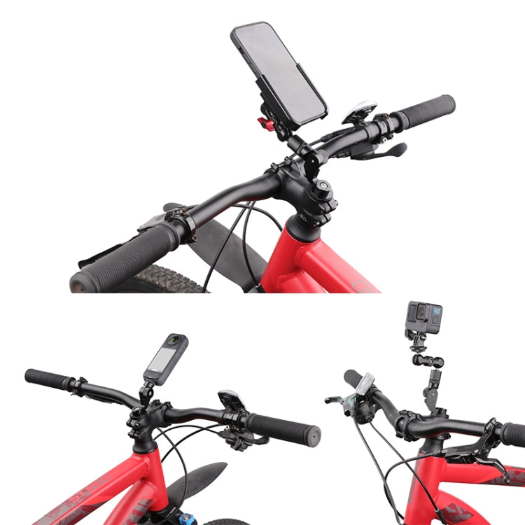 Bicycle Handlebar Holder Pea Clip Adapter 40cm Rod Set - Bicycle Handlebar Mount by PMC TechLife | Online Shopping South Africa | PMC TechLife | Buy Now Pay Later Mobicred