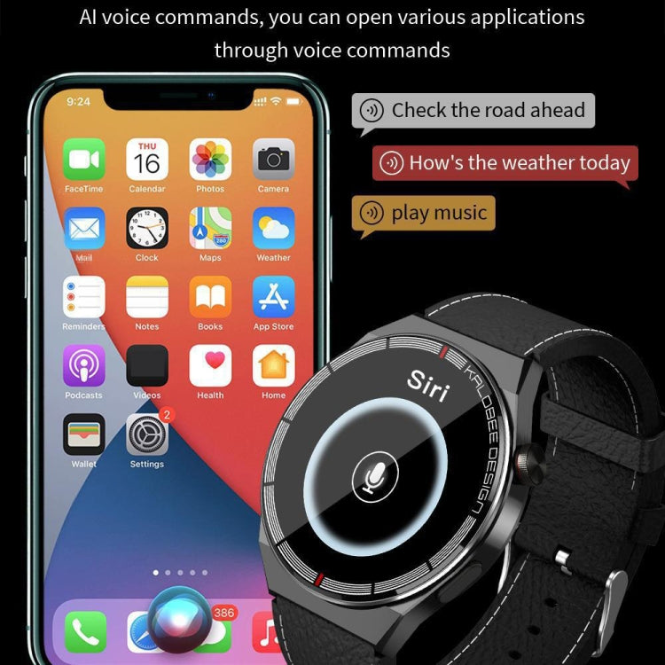 1.3 inch Leather Band IP68 Waterproof Smart Watch Support Bluetooth Call(Brown) - Smart Watches by PMC TechLife | Online Shopping South Africa | PMC TechLife | Buy Now Pay Later Mobicred