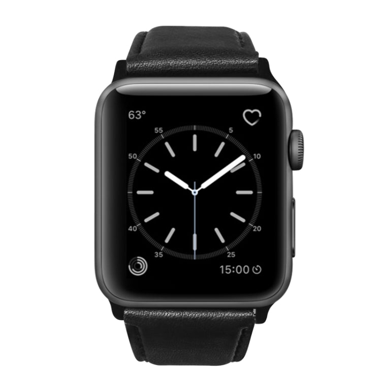 For Apple Watch Ultra 2 49mm Oil Wax Genuine Leather Watch Band(Black) - Watch Bands by PMC TechLife | Online Shopping South Africa | PMC TechLife | Buy Now Pay Later Mobicred