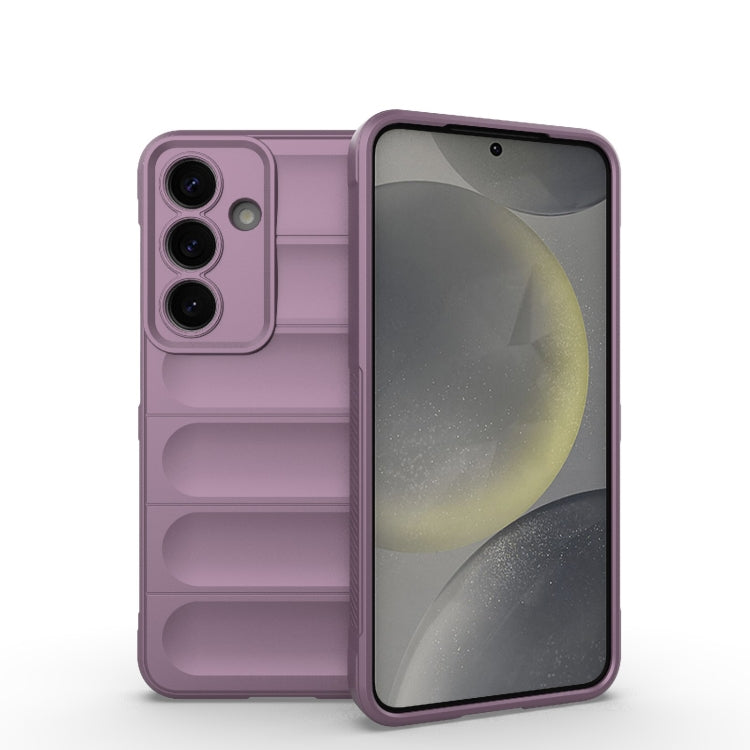 For Samsung Galaxy S25 5G Magic Shield TPU + Flannel Phone Case(Purple) - Galaxy S25 5G Cases by PMC Jewellery | Online Shopping South Africa | PMC Jewellery | Buy Now Pay Later Mobicred