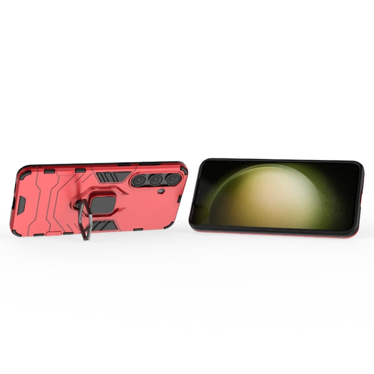 For Samsung Galaxy S25+ 5G PC + TPU Shockproof Protective Phone Case with Magnetic Ring Holder(Red) - Galaxy S25+ 5G Cases by PMC TechLife | Online Shopping South Africa | PMC TechLife | Buy Now Pay Later Mobicred