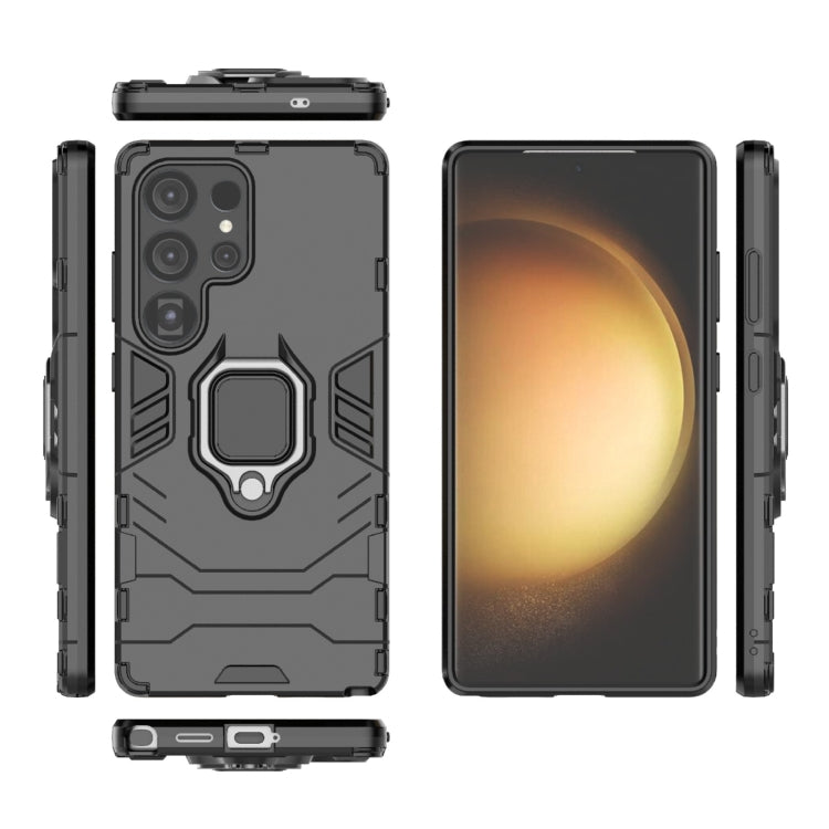 For Samsung Galaxy S25 Ultra 5G PC + TPU Shockproof Protective Phone Case with Magnetic Ring Holder(Black) - Galaxy S25 Ultra 5G Cases by PMC TechLife | Online Shopping South Africa | PMC TechLife | Buy Now Pay Later Mobicred