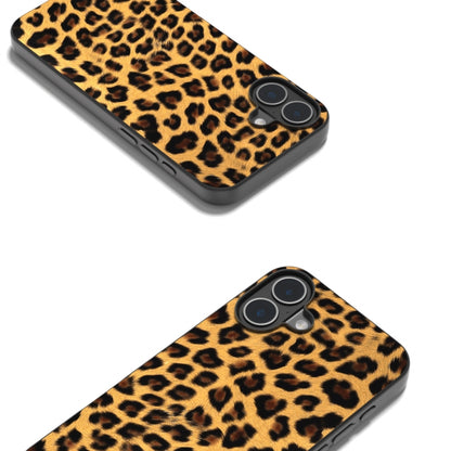 For iPhone 16 Black Frame Leopard Phone Case(Leopard Print) - iPhone 16 Cases by PMC Jewellery | Online Shopping South Africa | PMC Jewellery | Buy Now Pay Later Mobicred