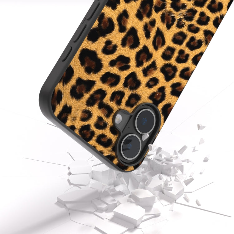 For iPhone 16 Black Frame Leopard Phone Case(Leopard Print) - iPhone 16 Cases by PMC Jewellery | Online Shopping South Africa | PMC Jewellery | Buy Now Pay Later Mobicred