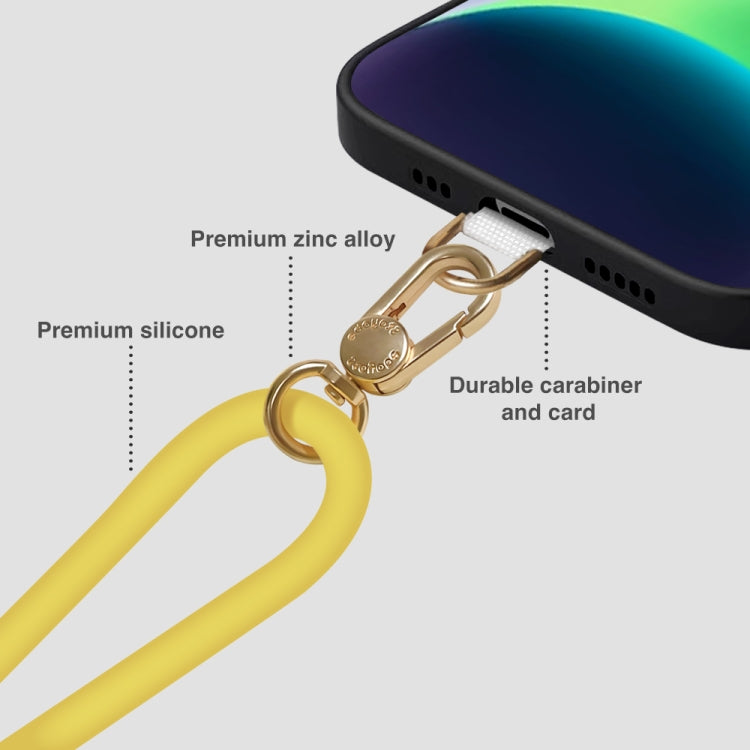 DUX DUICS PL-ONE Universal Silicone Phone Lanyard(Yellow) - free shipping - PMC Jewellery - Order now!