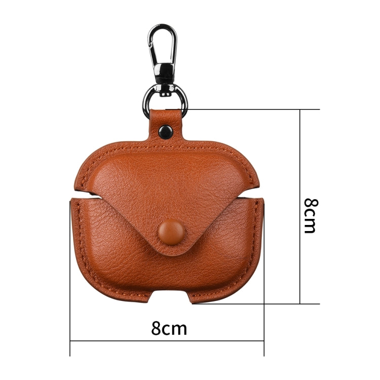 For Redmi Buds 5 / 6S Business Leather Earphone Protective Case with Hook(Blue) - free shipping - PMC Jewellery - Order now!