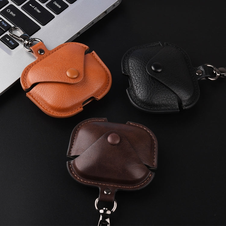 For Redmi Buds 5 / 6S Business Leather Earphone Protective Case with Hook(Blue) - free shipping - PMC Jewellery - Order now!
