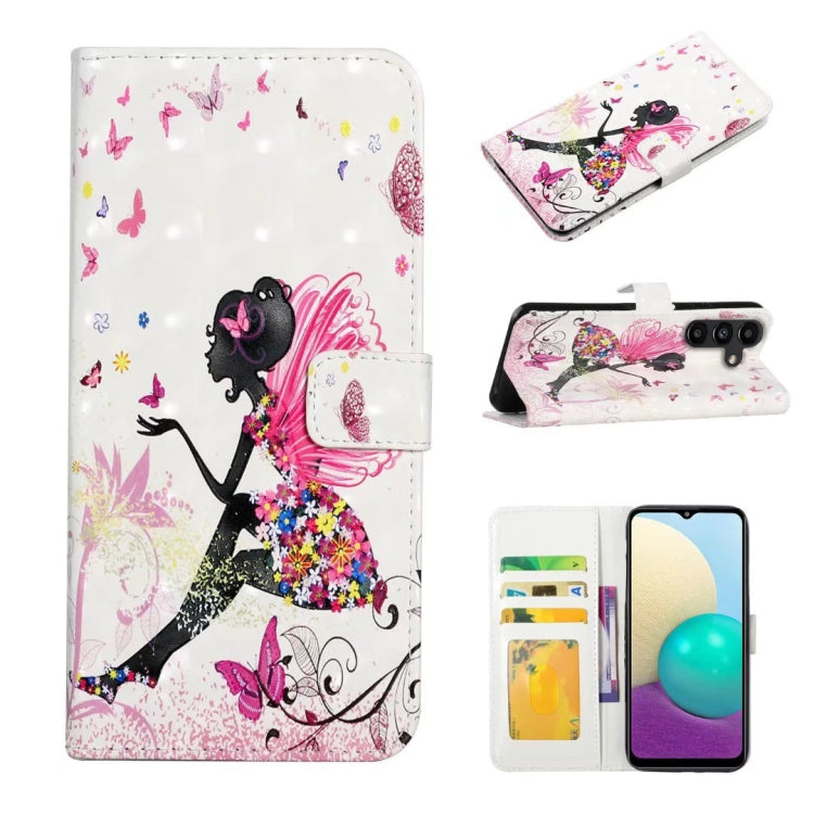 For Samsung Galaxy S25 5G Oil Embossed 3D Drawing Leather Phone Case(Flower Fairy) - Galaxy S25 5G Cases by PMC TechLife | Online Shopping South Africa | PMC TechLife | Buy Now Pay Later Mobicred