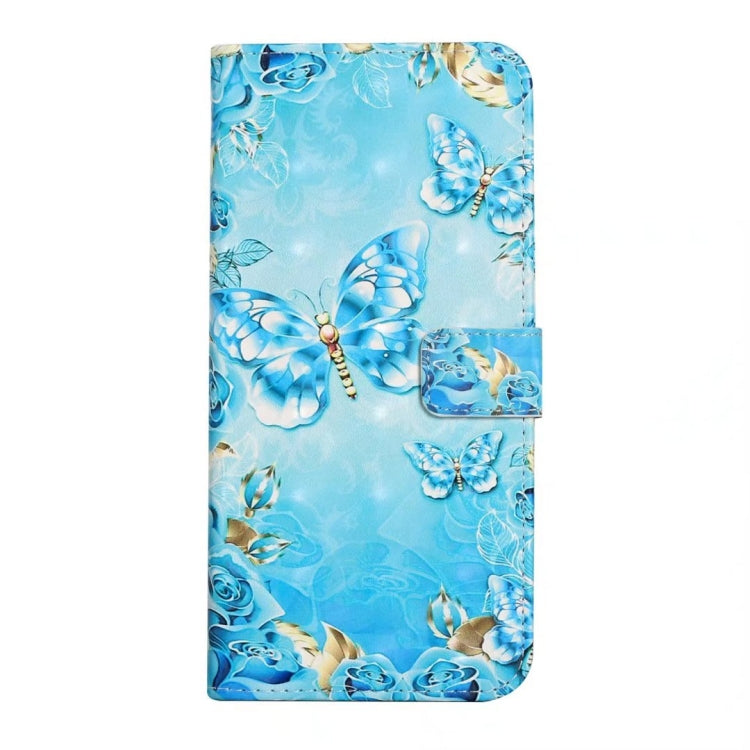 For Samsung Galaxy S25+ 5G Oil Embossed 3D Drawing Leather Phone Case(Blue Butterflies) - Galaxy S25+ 5G Cases by PMC TechLife | Online Shopping South Africa | PMC TechLife | Buy Now Pay Later Mobicred