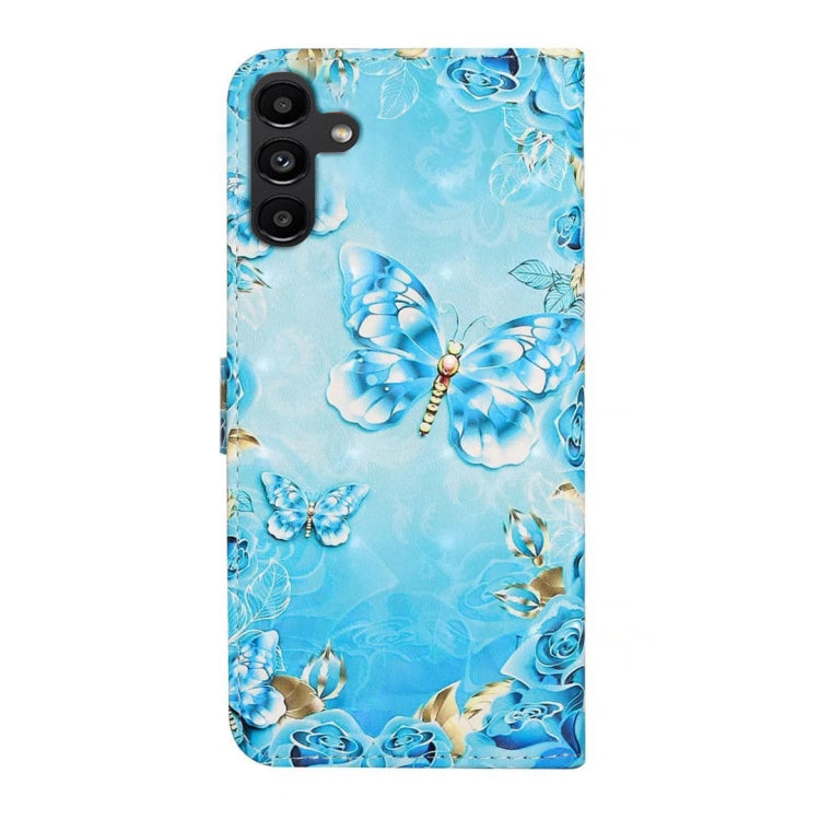 For Samsung Galaxy S25+ 5G Oil Embossed 3D Drawing Leather Phone Case(Blue Butterflies) - Galaxy S25+ 5G Cases by PMC TechLife | Online Shopping South Africa | PMC TechLife | Buy Now Pay Later Mobicred