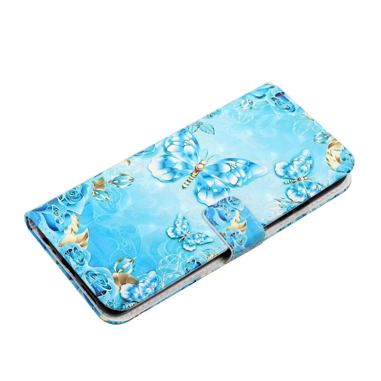 For Samsung Galaxy S25+ 5G Oil Embossed 3D Drawing Leather Phone Case(Blue Butterflies) - Galaxy S25+ 5G Cases by PMC TechLife | Online Shopping South Africa | PMC TechLife | Buy Now Pay Later Mobicred