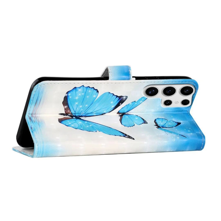 For Samsung Galaxy S25 Ultra 5G Oil Embossed 3D Drawing Leather Phone Case(3 Butterflies) - free shipping - PMC Jewellery - Order now!