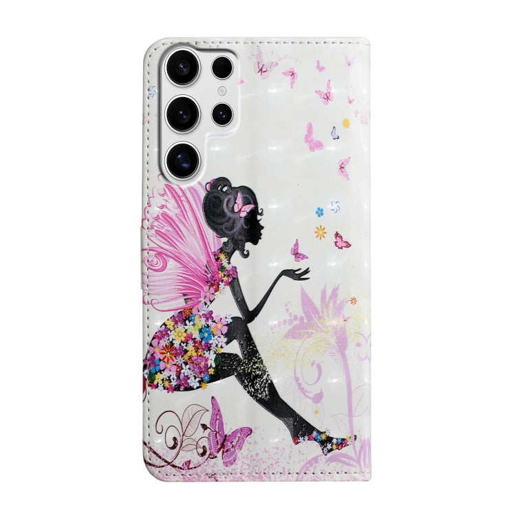 For Samsung Galaxy S25 Ultra 5G Oil Embossed 3D Drawing Leather Phone Case(Flower Fairy) - Galaxy S25 Ultra 5G Cases by PMC TechLife | Online Shopping South Africa | PMC TechLife | Buy Now Pay Later Mobicred