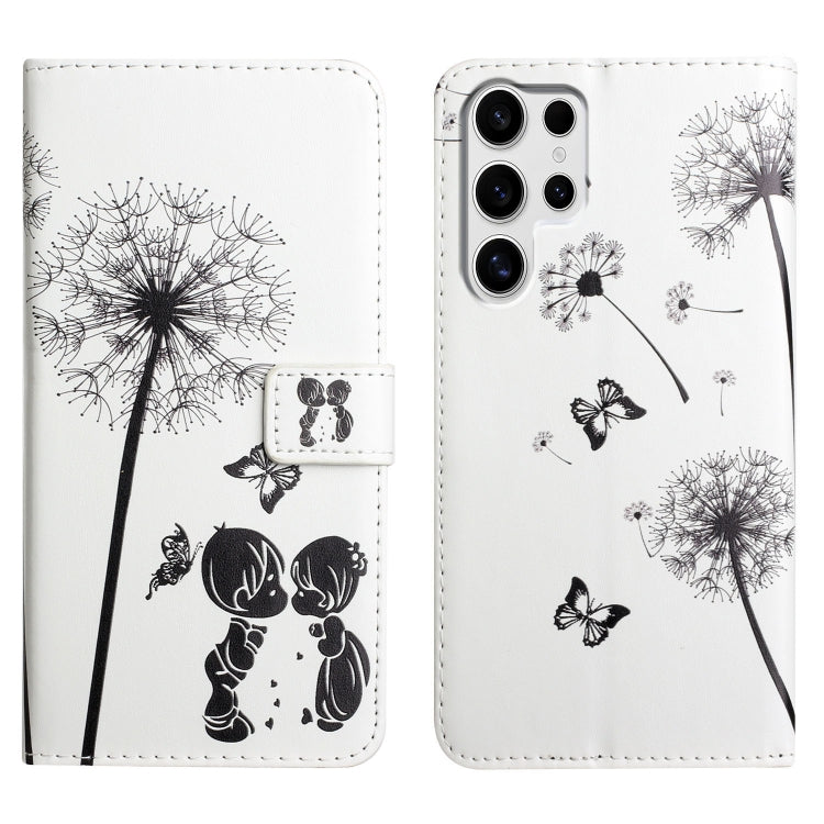 For Samsung Galaxy S25 Ultra 5G Oil Embossed 3D Drawing Leather Phone Case(Couple Dandelion) - Galaxy S25 Ultra 5G Cases by PMC TechLife | Online Shopping South Africa | PMC TechLife | Buy Now Pay Later Mobicred