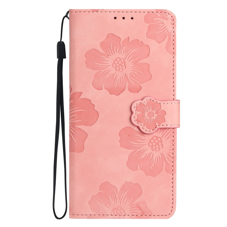 For Samsung Galaxy S25 Ultra 5G Flower Embossing Pattern Leather Phone Case(Pink) - Galaxy S25 Ultra 5G Cases by PMC Jewellery | Online Shopping South Africa | PMC Jewellery | Buy Now Pay Later Mobicred