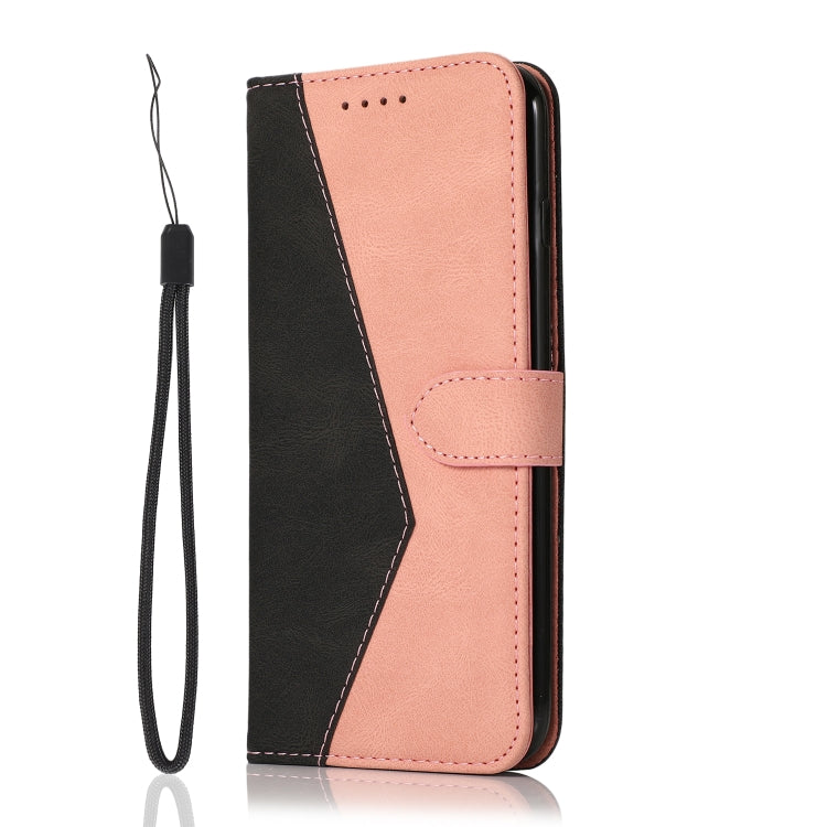 For Samsung Galaxy S25 5G Dual-color Stitching Leather Phone Case(Black Rose Gold) - Galaxy S25 5G Cases by PMC TechLife | Online Shopping South Africa | PMC TechLife | Buy Now Pay Later Mobicred