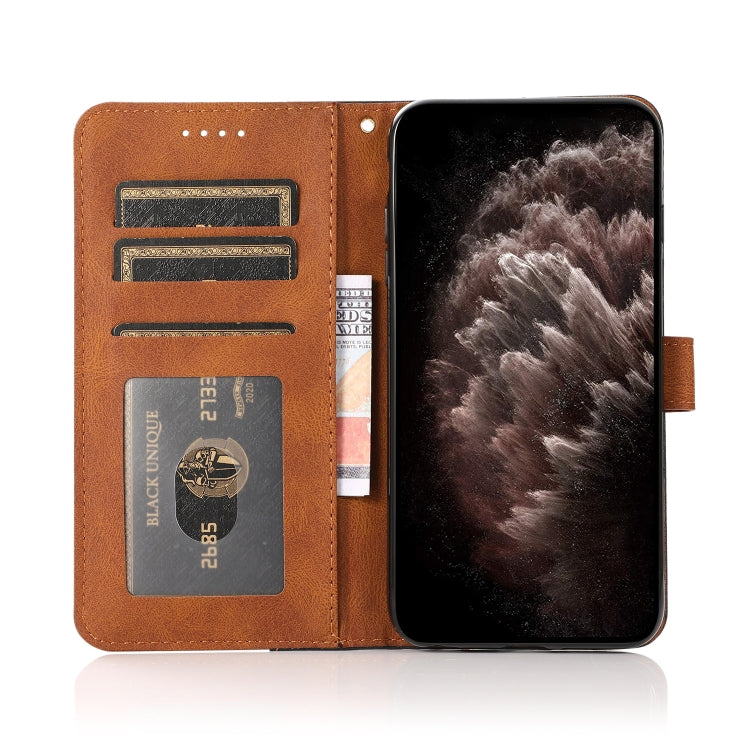 For Samsung Galaxy S25 Ultra 5G Dual-color Stitching Leather Phone Case(Black Brown) - Galaxy S25 Ultra 5G Cases by PMC TechLife | Online Shopping South Africa | PMC TechLife | Buy Now Pay Later Mobicred