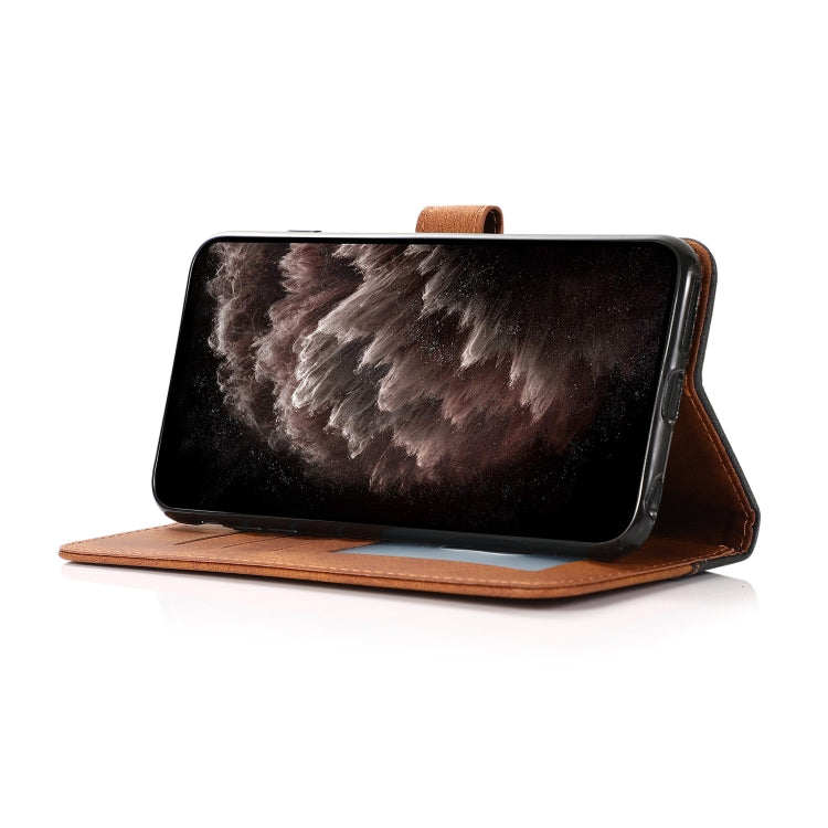 For Samsung Galaxy S25 Ultra 5G Dual-color Stitching Leather Phone Case(Black Brown) - Galaxy S25 Ultra 5G Cases by PMC TechLife | Online Shopping South Africa | PMC TechLife | Buy Now Pay Later Mobicred