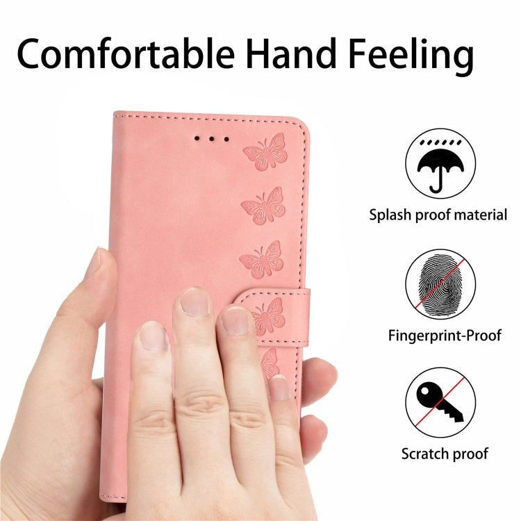 For Samsung Galaxy S25 Ultra 5G Seven Butterflies Embossed Leather Phone Case(Pink) - free shipping - PMC Jewellery - Order now!