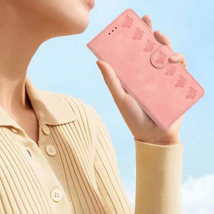 For Samsung Galaxy S25 Ultra 5G Seven Butterflies Embossed Leather Phone Case(Pink) - free shipping - PMC Jewellery - Order now!