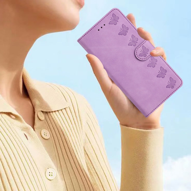 For Samsung Galaxy S25 Ultra 5G Seven Butterflies Embossed Leather Phone Case(Purple) - Galaxy S25 Ultra 5G Cases by PMC Jewellery | Online Shopping South Africa | PMC Jewellery | Buy Now Pay Later Mobicred