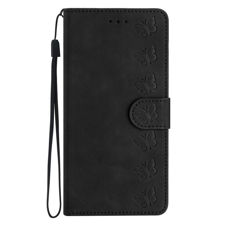 For Samsung Galaxy S25 Ultra 5G Seven Butterflies Embossed Leather Phone Case(Black) - Galaxy S25 Ultra 5G Cases by PMC Jewellery | Online Shopping South Africa | PMC Jewellery | Buy Now Pay Later Mobicred