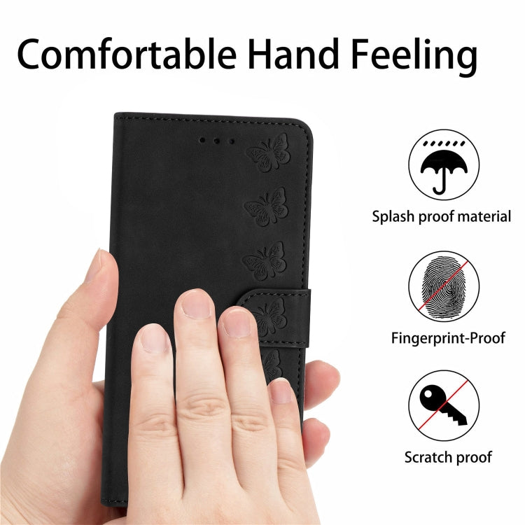 For Samsung Galaxy S25 Ultra 5G Seven Butterflies Embossed Leather Phone Case(Black) - Galaxy S25 Ultra 5G Cases by PMC Jewellery | Online Shopping South Africa | PMC Jewellery | Buy Now Pay Later Mobicred