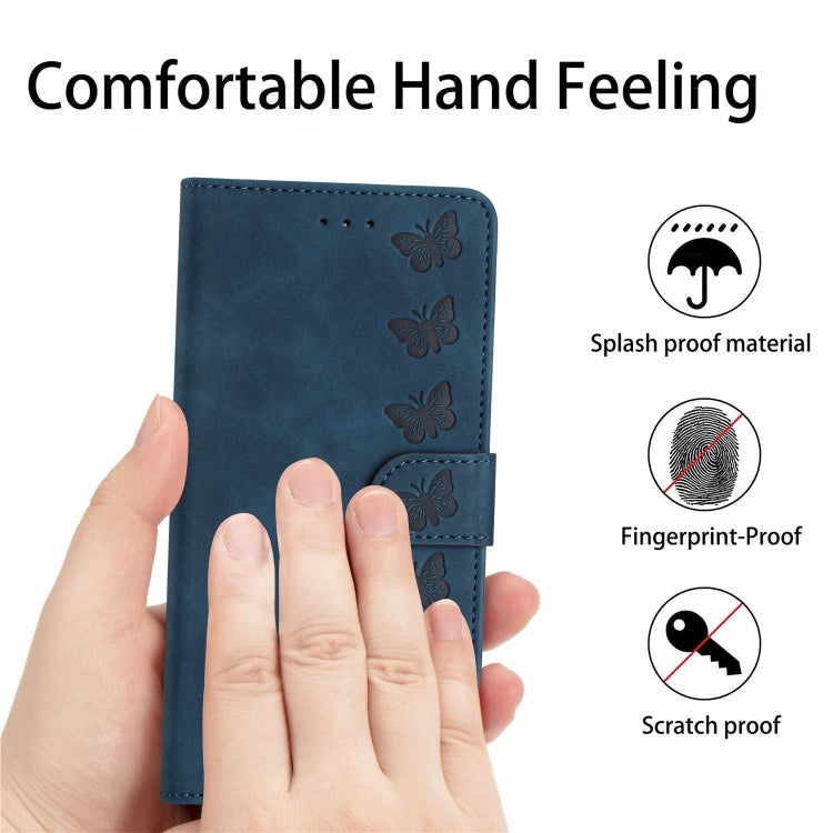 For Samsung Galaxy S25 Ultra 5G Seven Butterflies Embossed Leather Phone Case(Blue) - Galaxy S25 Ultra 5G Cases by PMC Jewellery | Online Shopping South Africa | PMC Jewellery | Buy Now Pay Later Mobicred