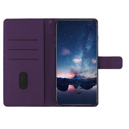 For Samsung Galaxy S25+ 5G Diamond Embossed Skin Feel Leather Phone Case(Purple) - Galaxy S25+ 5G Cases by PMC Jewellery | Online Shopping South Africa | PMC Jewellery | Buy Now Pay Later Mobicred