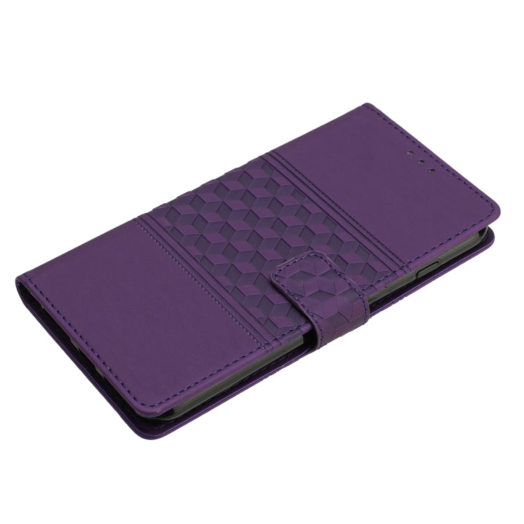 For Samsung Galaxy S25+ 5G Diamond Embossed Skin Feel Leather Phone Case(Purple) - Galaxy S25+ 5G Cases by PMC Jewellery | Online Shopping South Africa | PMC Jewellery | Buy Now Pay Later Mobicred