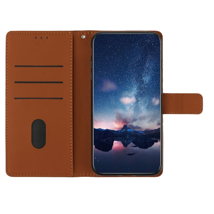 For Samsung Galaxy S25 Ultra 5G Diamond Embossed Skin Feel Leather Phone Case(Brown) - Galaxy S25 Ultra 5G Cases by PMC Jewellery | Online Shopping South Africa | PMC Jewellery | Buy Now Pay Later Mobicred