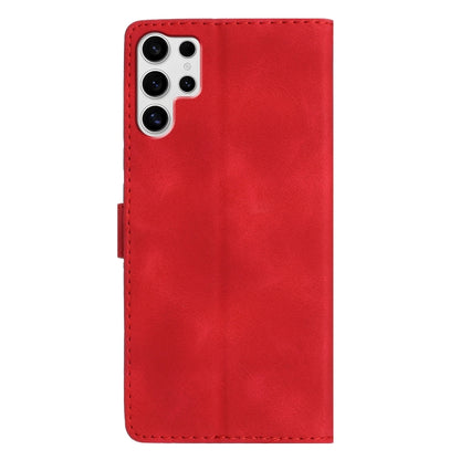 For Samsung Galaxy S25 Ultra 5G Flower Butterfly Embossing Pattern Leather Phone Case(Red) - Galaxy S25 Ultra 5G Cases by PMC Jewellery | Online Shopping South Africa | PMC Jewellery | Buy Now Pay Later Mobicred