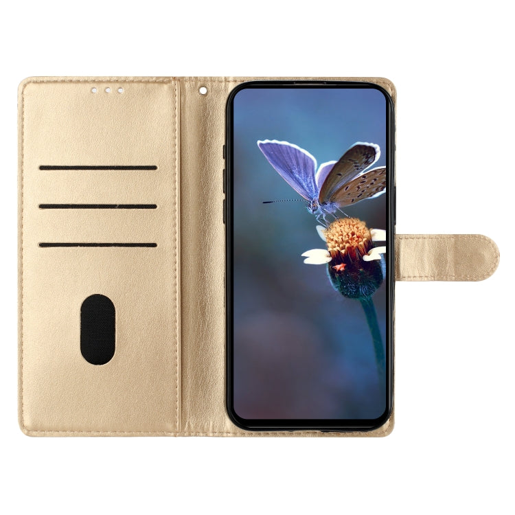 For Samsung Galaxy S25 Ultra 5G Cherry Blossom Butterfly Skin Feel Embossed PU Phone Case(Gold) - Galaxy S25 Ultra 5G Cases by PMC TechLife | Online Shopping South Africa | PMC TechLife | Buy Now Pay Later Mobicred