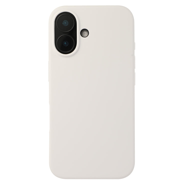 For iPhone 16 Liquid Silicone Phone Case(White) - iPhone 16 Cases by PMC TechLife | Online Shopping South Africa | PMC TechLife | Buy Now Pay Later Mobicred