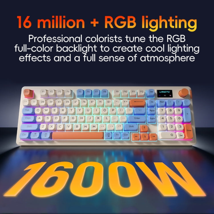 LANGTU L98 Wireless RGB Tri-mode Mechanical Gaming Keyboard(Green) - free shipping - PMC Jewellery - Order now!
