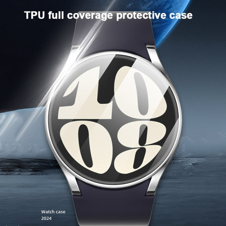 For Samsung Galaxy Watch FE 40mm Full Coverage Electroplated TPU Watch Protective Case(Transparent) - Watch Cases by PMC TechLife | Online Shopping South Africa | PMC TechLife | Buy Now Pay Later Mobicred