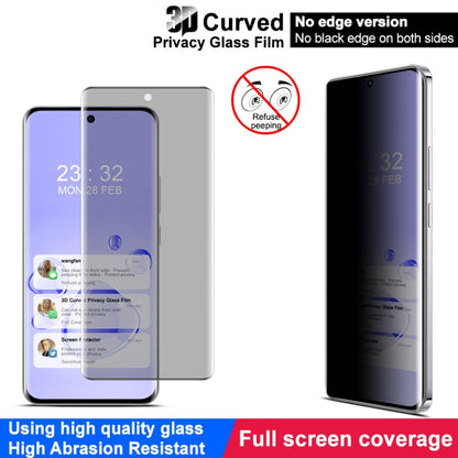 For OPPO Reno12 Global imak 3D Curved Privacy Full Screen Tempered Glass Film - Reno12 Tempered Glass by imak | Online Shopping South Africa | PMC Jewellery | Buy Now Pay Later Mobicred