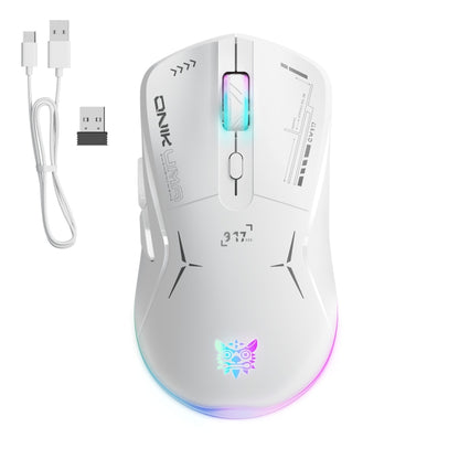 ONIKUMA CW917 RGB 4800DPI Dual Mode Wired + 2.4GHz Wireless Mouse(White) - Wireless Mice by ONIKUMA | Online Shopping South Africa | PMC Jewellery | Buy Now Pay Later Mobicred