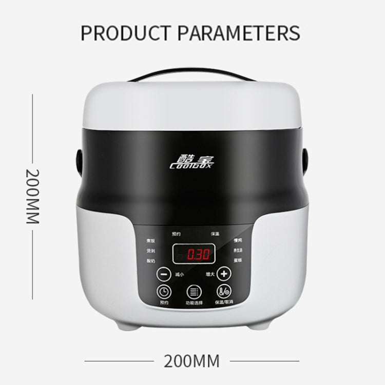 COOLBOX Vehicle Multi-function Mini Rice Cooker Capacity: 2.0L, Version:12V Current-limiting - Rice Cookers by PMC Jewellery | Online Shopping South Africa | PMC Jewellery | Buy Now Pay Later Mobicred