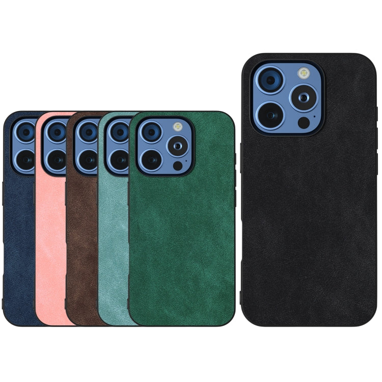 For iPhone 16 Pro Black Frame PU Leather Full Coverage Phone Case(Black) - iPhone 16 Pro Cases by PMC TechLife | Online Shopping South Africa | PMC TechLife | Buy Now Pay Later Mobicred