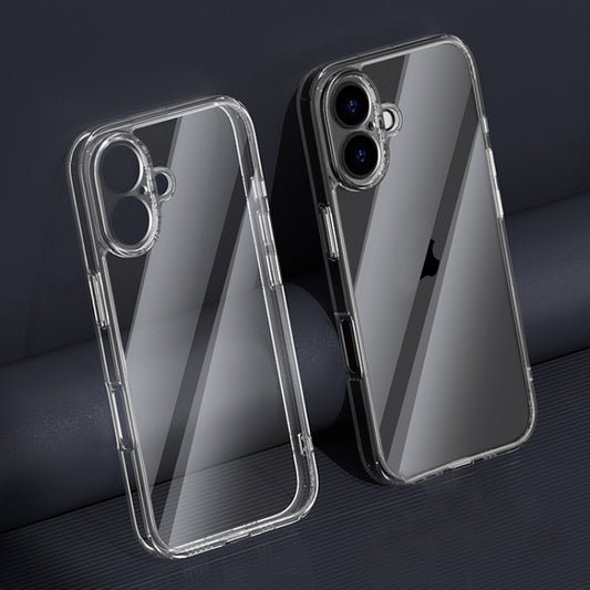 For iPhone 16 Plus Four Corner Airbag Transparent Glass Phone Case - iPhone 16 Plus Cases by PMC Jewellery | Online Shopping South Africa | PMC Jewellery | Buy Now Pay Later Mobicred