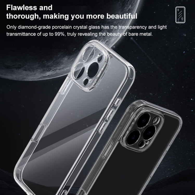 For iPhone 16 Pro Max Four Corner Airbag Transparent Glass Phone Case - iPhone 16 Pro Max Cases by PMC TechLife | Online Shopping South Africa | PMC TechLife | Buy Now Pay Later Mobicred