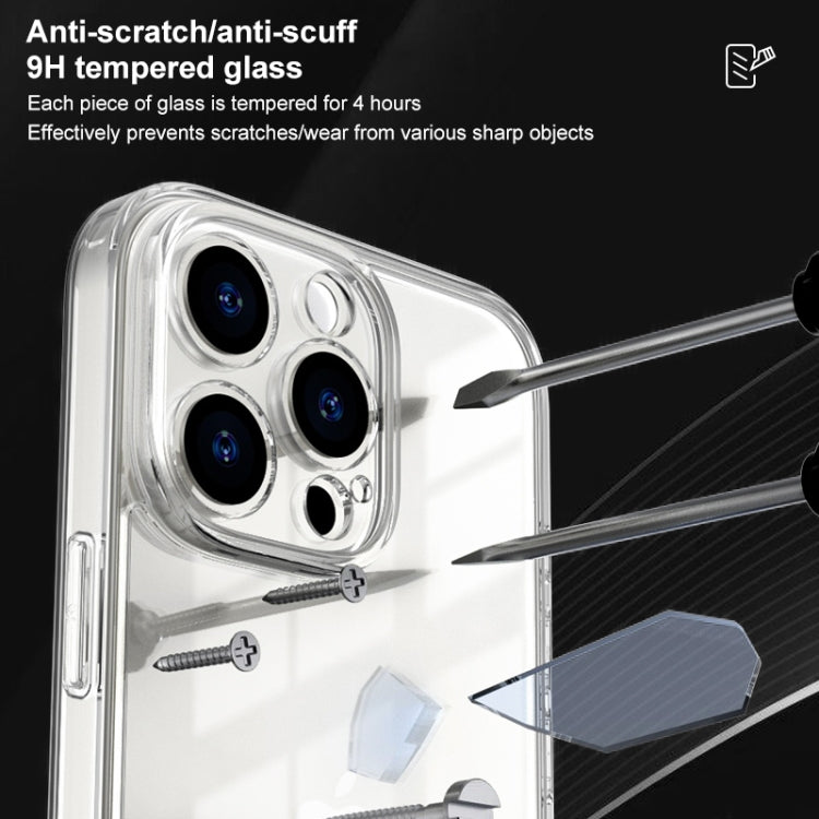 For iPhone 16 Pro Max Four Corner Airbag Transparent Glass Phone Case - iPhone 16 Pro Max Cases by PMC TechLife | Online Shopping South Africa | PMC TechLife | Buy Now Pay Later Mobicred