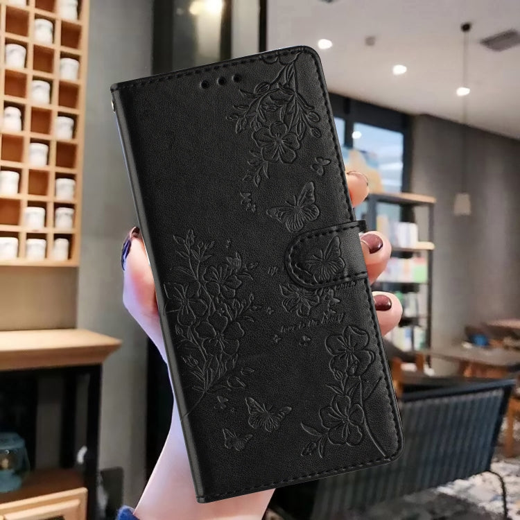 For Blackview A53 / A53 Pro Butterflies and Flowers Leather Phone Case(Black) - More Brand by PMC Jewellery | Online Shopping South Africa | PMC Jewellery | Buy Now Pay Later Mobicred