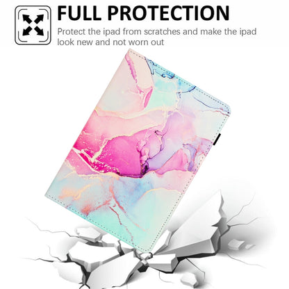 For Lenovo Tab M11/ Xiaoxin Pad 11 2024 Marble Litchi Leather Smart Tablet Case(Pink) - Lenovo by PMC Jewellery | Online Shopping South Africa | PMC Jewellery | Buy Now Pay Later Mobicred