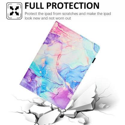 For Lenovo Tab M11/ Xiaoxin Pad 11 2024 Marble Litchi Leather Smart Tablet Case(Purple Blue) - Lenovo by PMC Jewellery | Online Shopping South Africa | PMC Jewellery | Buy Now Pay Later Mobicred