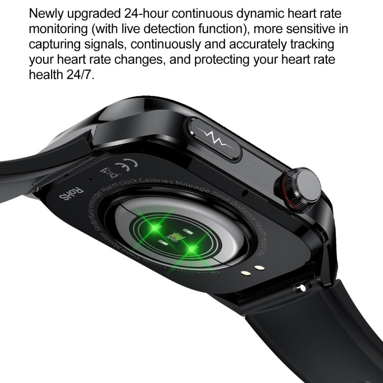 TK16 2.04 inch LCD Screen Silicone Strap Smart Watch Supports Health Monitoring(Black) - free shipping - PMC TechLife - Order now!