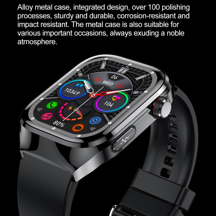 TK16 2.04 inch LCD Screen Steel Strap Smart Watch Supports Health Monitoring(Black) - Smart Watches by PMC TechLife | Online Shopping South Africa | PMC TechLife | Buy Now Pay Later Mobicred